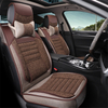 CNWAGNER Universal Leather Linen Auto Car Seat Cover Full Seat Cover Cushion