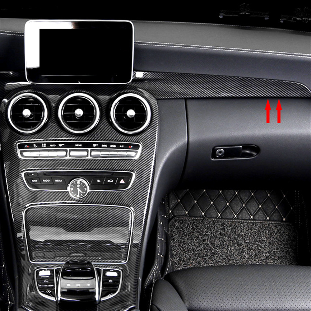CNWAGNER for Mercedes-Benz C-Class GLC C180L C200L GLC260 Center Console Carbon Fiber Interior Trim Panel