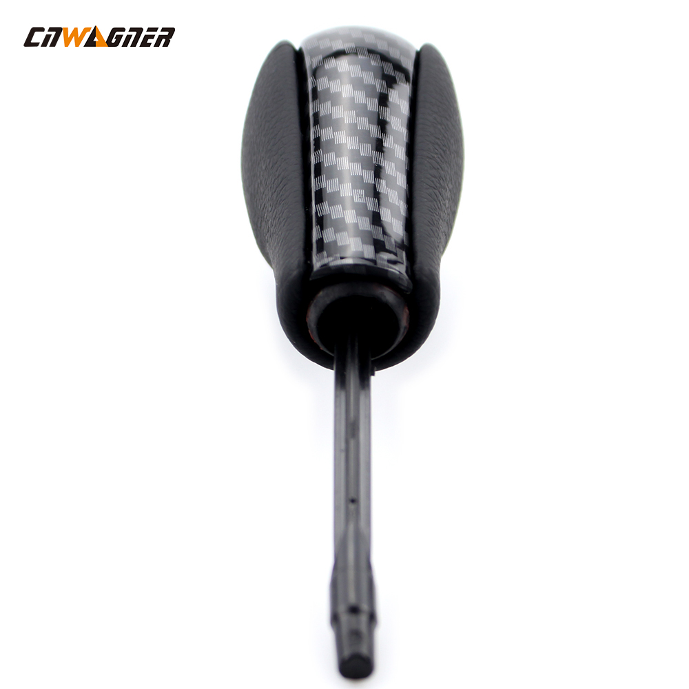 Best-selling Auto Parts Carbon Pattern Gearshift Automatic Racing Steering Gear Knob Black And Silver Suitable for BMW