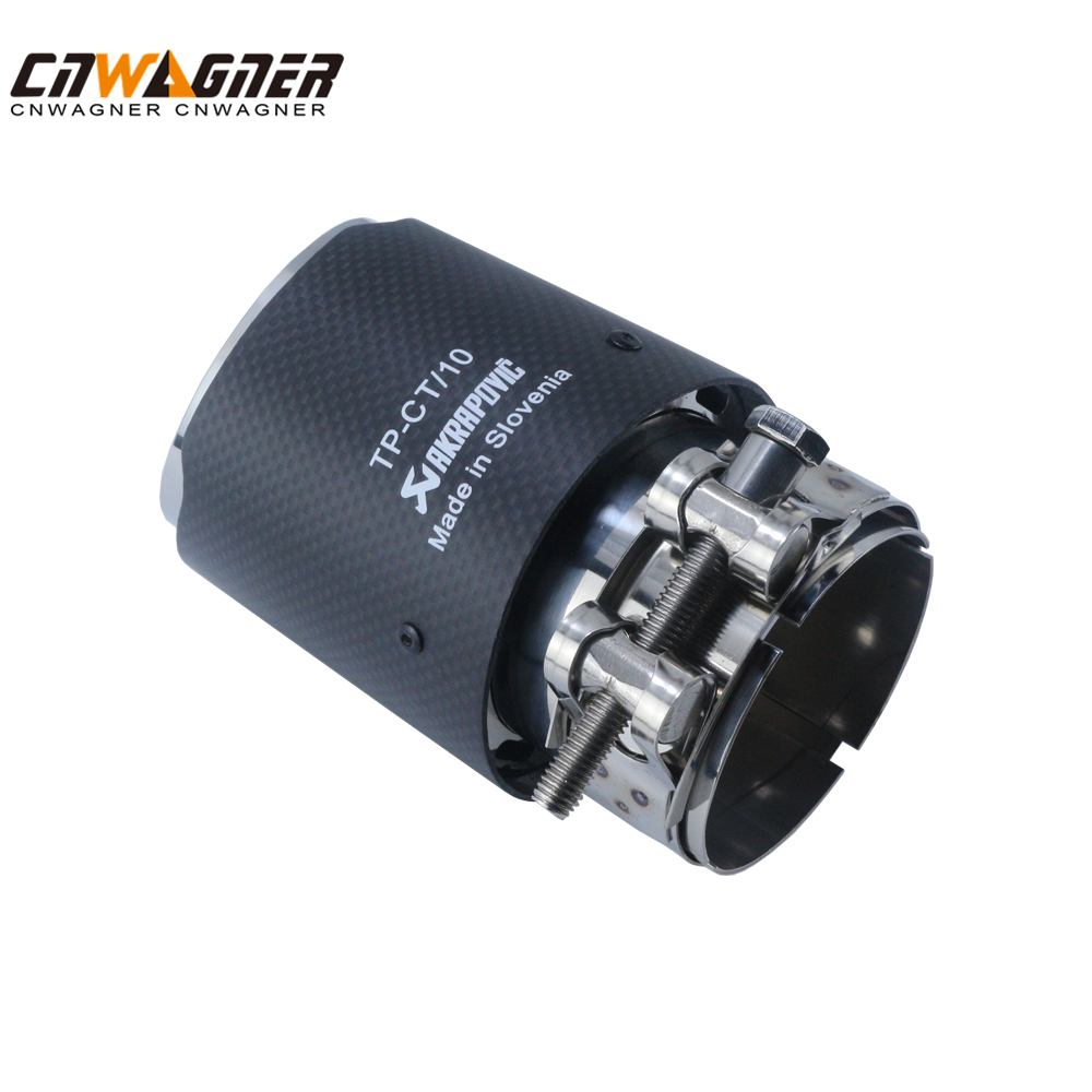 CNWAGNER Tail Throat Silencer Stainless Steel Motorcycle Exhaust Muffler Single Out for Universal Motorcycle