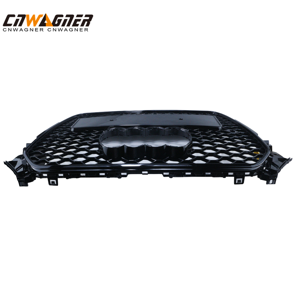 CNWAGNER Custom Glossy Black Car Grills Mesh Front Bumper Car Grille Mesh Front Car Grille Guard for Audi B8.5