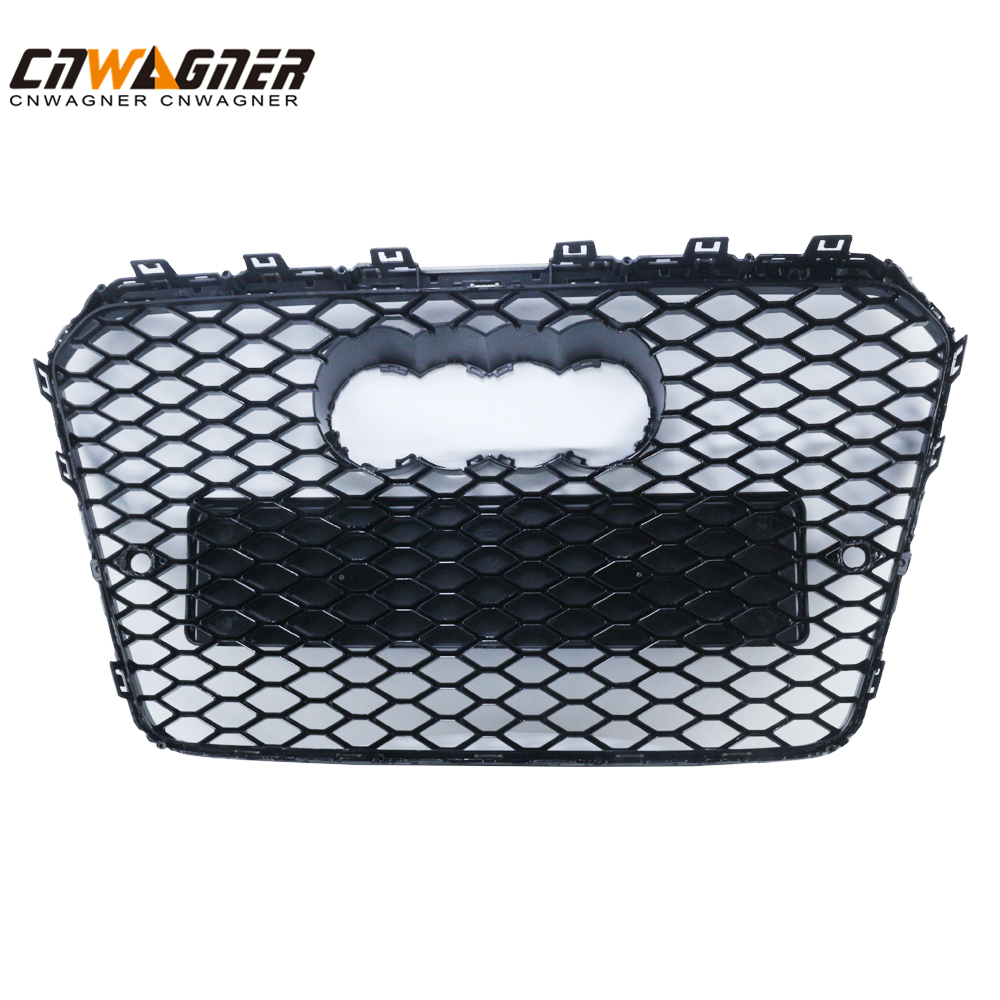 CNWAGNER Custom Glossy Black Car Grills Mesh Front Bumper Car Grille Mesh Front Car Grille Guard for Audi A5 2013