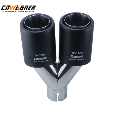 CNWAGNER Tail Throat Silencer Stainless Steel Motorcycle Exhaust Muffler Double-out Curling for Universal Motorcycle