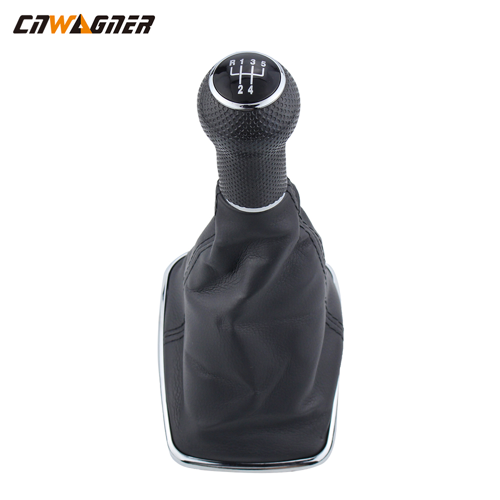 Precise Customized Design Suitable for Volkswagen Golf 5 Black Red Blue Variable Speed Automatic Leather Integrated Cover Car Gear Shift Knob